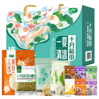 十月稻田一夏清凉礼盒1.55kg莲子绿豆银耳百合干山药核桃粥