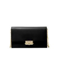 迈克·科尔斯(MICHAEL KORS)女士单肩包黑色徽标搭扣链条肩背翻盖