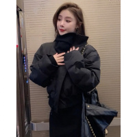 年韩版加厚棉衣短款宽松羽绒棉服女冬季面包服大翻领棉袄外套