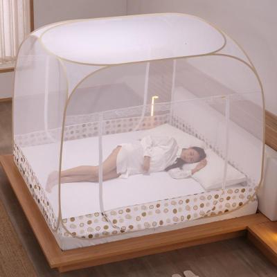 美帮汇蒙古包蚊帐家用加密加厚免安装1.2米床1.5/1.8m床双人纹账