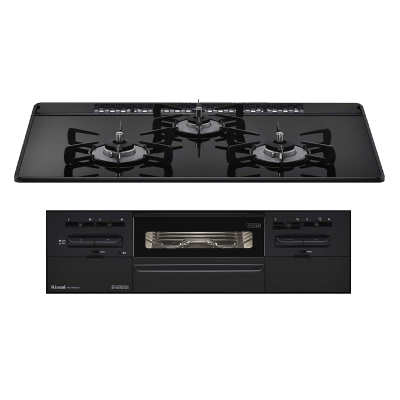 日本原装进口 RINNAI林内 燃气灶烤箱灶 sence系列全黑色75cm RS71W36T1RBW-13A天然气