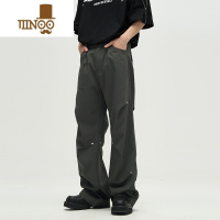 YANXU尾郎的店美式感小众设计感裤子男潮牌高街欧美痞帅长裤情侣潮