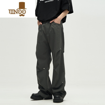 YANXU尾郎的店美式感小众设计感裤子男潮牌高街欧美痞帅长裤情侣潮