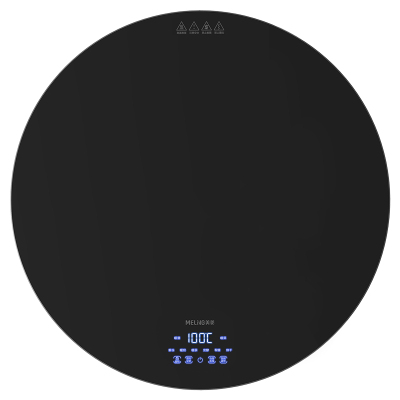 美菱(MELING)暖菜板热菜板保温板餐桌加热转盘家庭用圆形餐桌钢化玻璃加热饭菜神器 多档温度 手动旋转-80CM