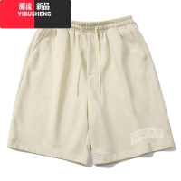 YIBUSHENG2024季新款美式复古流行红色运动裤短裤宽松休闲裤女高腰五分裤