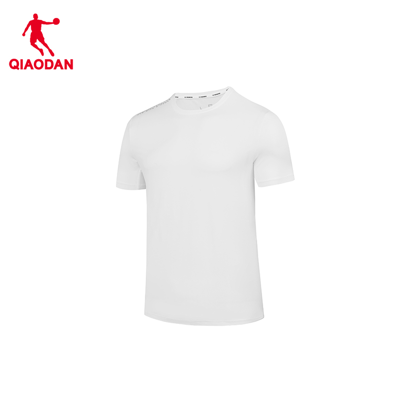 乔丹(QIAODAN) 男款针织短袖T恤衫 夏季速干冰感防晒衣KHS33251147 乔丹白L