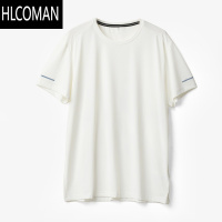 HLCOMAN情侣款 男款冰丝凉感网孔圆领短袖 薄款弹力运动休闲T恤k