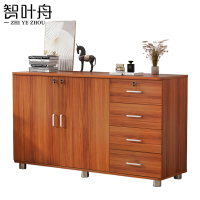 智叶舟办公柜两门四抽120*40*80cm台