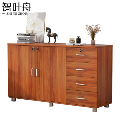 智叶舟办公柜两门四抽120*40*80cm台