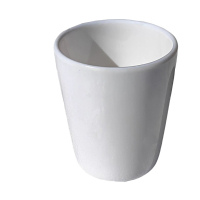 炯毅 纯白陶瓷茶杯会议杯带盖水杯陶瓷杯子 密胺瓷杯 高8cm*口径7cm 个