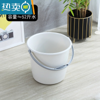 敬平家用塑料手提特大号水桶储水圆桶学生宿舍洗澡洗衣桶清洁桶洗车桶 灰色≈52斤水
