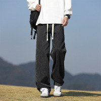 多颜色春秋复古牛仔裤男孩直筒宽松潮牌阔腿美式高街百搭休闲男生