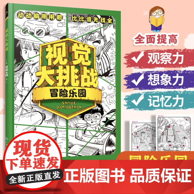 视觉大挑战 冒险乐园 3-10岁儿童视觉挑战益智游戏书 幼儿专注力训练宝宝左右脑开发早教书 学前益智启蒙培养专注力书籍