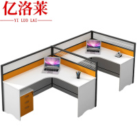 亿洛莱 双人办公桌+柜 280*120*110cm 套