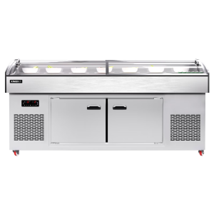 星星(XINGX)BSCD-2000P-3T冰柜2米三阶梯冰鲜台商用冷藏展示柜点菜柜冷藏保鲜冷冻大容量 双温三阶