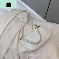 包包2020新款潮夏天小众珍珠腋下包奶茶色法棍单肩包女包时尚小包NEW LAKE女士单肩包