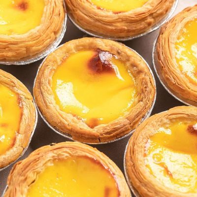蛋挞大号葡式蛋挞皮带锡底蛋挞液家用半成品烘焙原材料批发大号蛋挞皮100个批发专享-
