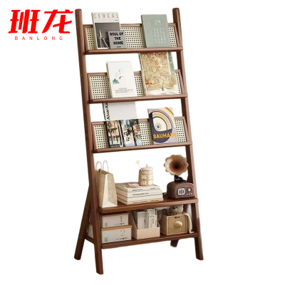 班龙书架置物架塑藤大号个