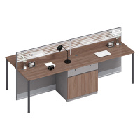 科朔 办公桌职员桌 员工桌 板式屏风桌 四人位 KS-06L3027