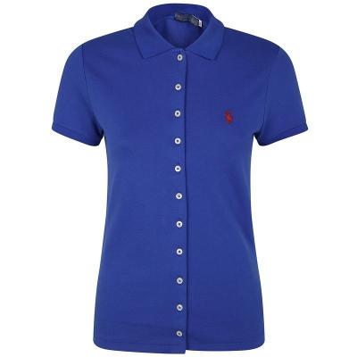 Polo Ralph Lauren女士弹力短袖Polo衫透气舒适百搭套头针织衫
