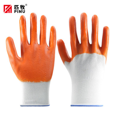 匹牧 PM-ST-G036 挂胶手套 尼龙PVC全挂手套 12双/打 单位:双(单双不发货)