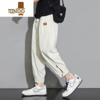 YANXU冰丝裤子男士夏季薄款潮牌宽松束脚卫裤男凉感帅气青少年休闲长裤