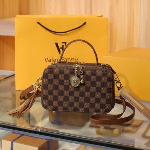 MKJ欧美时尚vf棋盘格盒子小方包包女2023新款老花箱子复古单肩斜挎手提包高级感百搭