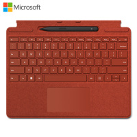 微软 Surface Pro专业键盘盖+超薄触控笔2 适用Pro11 /Pro10 /Pro 9 /Pro8 /X波比红