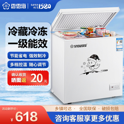 [苏宁优品]香雪海 180升 冰柜家用冷柜 冷藏柜 冷冻柜 冷藏冷冻可转换 冰柜小型家用 BD/BC-180S228
