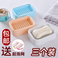 香皂盒肥皂盒沥水双层洗衣皂盒带盖大号创意手工皂架子浴室肥皂盒
