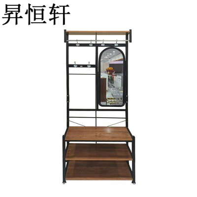 昇恒轩 衣帽架家用卧室挂衣架鞋柜一体全身镜可移动试衣镜 SHX-1332