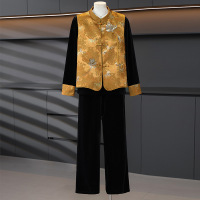 新款中老年女装妈妈装40-60岁洋气套装古风复古春装50岁中年人女