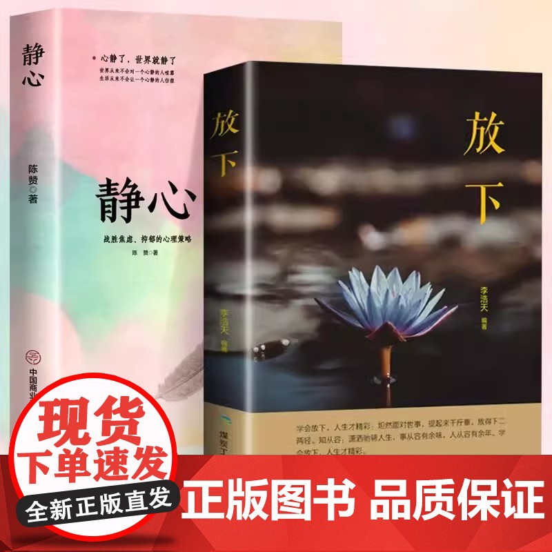 静心书籍正版和放下 全2册人生没有什么不可以放下 静修心乐观接纳自己爱上生命的不完美 我不能放下的一切 心理学青春励志畅
