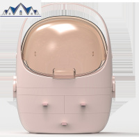 网红化妆品收纳盒家用防尘桌面梳妆台亚克力口红护肤品置物架 三维工匠