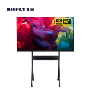 飞显 98英寸智能交互式电子白板会议平板一体机无线投屏触摸屏教学机推车安装 FX-LHD98FH2