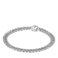 Pandora 女士银立方锆石手链轻奢百搭闪耀锁骨链防过敏首饰