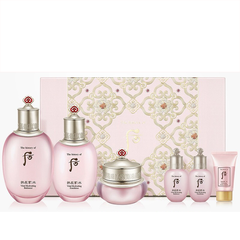 后(whoo)后水沄/水妍水乳霜6件套装 面部护肤套装礼盒 女士护肤品