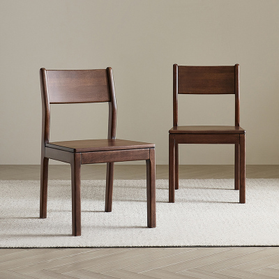 全友家居全实木椅子新中式餐桌椅客厅书房办公靠椅阳台休闲座椅