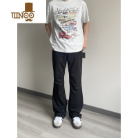 YANXU9CIC cleanfit解构裁剪拼接显高微喇西裤小众设计褶皱垂感长裤男