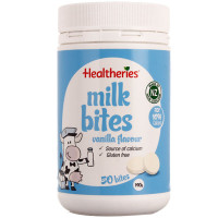 【海外购自营】贺寿利Healtheries 牛奶片香草味 50片/瓶 香浓细腻 进口糖果
