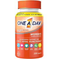 One A Day女士复合维200粒生素烟酸补锌补钙B族VC亮肤养颜增发美甲