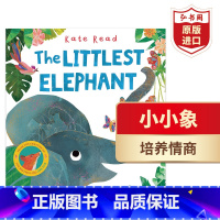 [正版]小小象 英文原版 The Littlest Elephant 小的象 凯特里德 精装绘本 色彩启蒙 情商教育亲