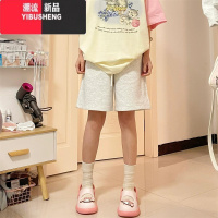 YIBUSHENG白灰色运动高腰休闲短裤女款季小个子百搭宽松显瘦阔腿五分裤子