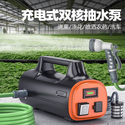 充电水泵抽水泵小型家用浇菜抽水机花园浇水农用抽水灌溉浇地