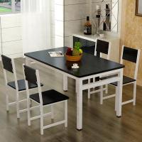 家用吃饭饭店 小户型餐厅快餐桌椅组合4 6人一桌四椅桌子简约现代