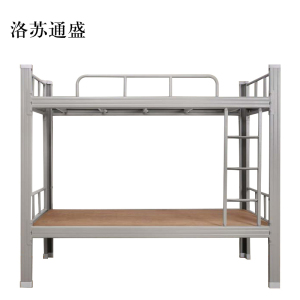 洛苏通盛铁架床钢木床宿舍床灰色加厚型2000X1000含床板常规款[工厂现做 7天内发货]