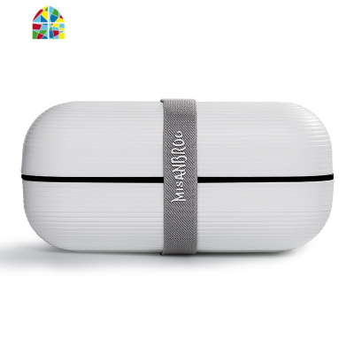 双层饭盒日式可爱少女心上班族带饭餐盒套装加热微波炉学生便当盒 FENGHOU 黑色5格2500ml+餐具+便携袋