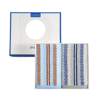 洁玉 柔彩纯棉毛巾双条盒装34cm*76cm 100g J5704-B