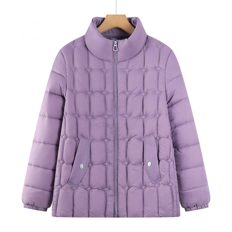 立领妈妈装加厚保暖冬装外套时尚女保暖中老年女婆婆装50岁大码女