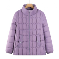 立领妈妈装加厚保暖冬装外套时尚女保暖中老年女婆婆装50岁大码女